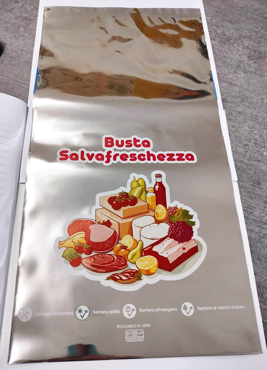BUSTA SALVAFRESCHEZZA PER ALIMENTI IN PPL METALLIZZATO - FRESHNESS SAVER BAGS FOR FOOD IN METALLIC PPL