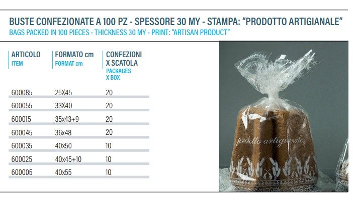 Formato Buste neutre con strampa_Neutral bags with print formats